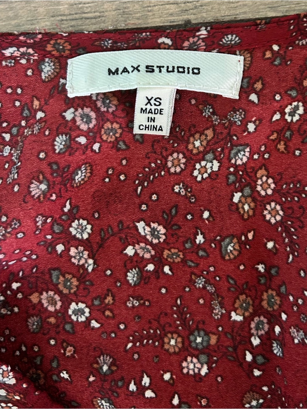 Max Studio tiered maxi dress with smocked waist and floral print Sz XS - Picture 4 of 7